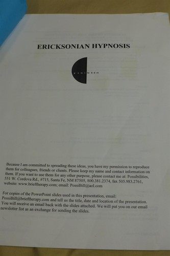 Bill O'Hanlon ERICKSONIAN HYPNOSIS Psychology of Health Immunity Conference 2003 - Imagen 2 de 3