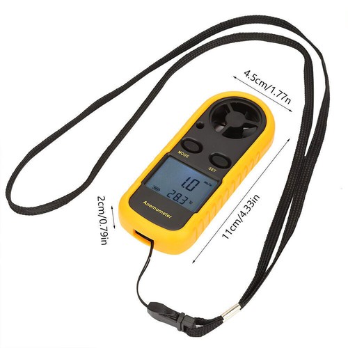 LCD Digital Pocket Anemometer Air Wind Speed Meter Temperature Gauge 0~30m/s - Picture 9 of 11