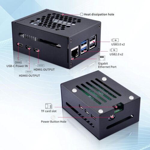 Durable Aluminum Case with Raspberry Pi 5 Active Cooler - Optimized Performance - Picture 4 of 11
