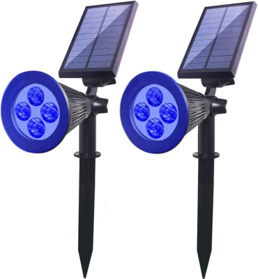 #ad Outdoor Spotlights 4 LED 2 In 1 Auto On Off Solar Inground Lights for Patio Ya