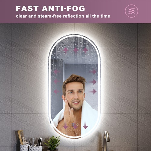 900x450mm Back&Front LED Light Bathroom Mirror - 450 / 900 - Picture 12 of 18