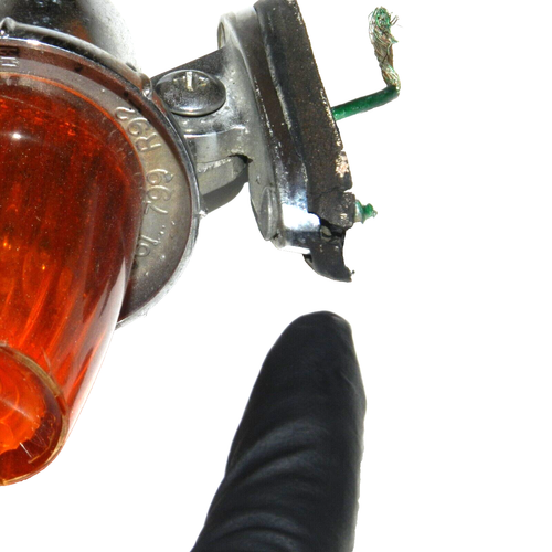 VINTAGE INTERNATIONAL HAVESTER TURN SIGNAL PAIR SET W LENS NICE TRUCK R92 - Foto 4 di 16