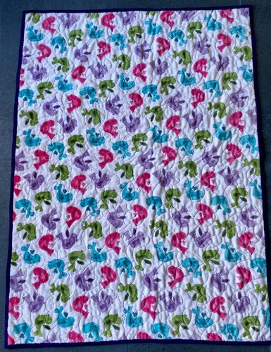 Colorful Handmade I SPY BABY QUILT ~ 100% Cotton front with soft Minky Backing - Picture 6 of 7