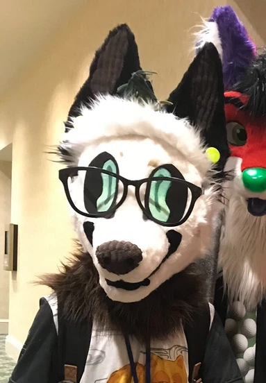 Oakley - White & Black Toony Canine - MQ Fursuit head - Image 3 of 4