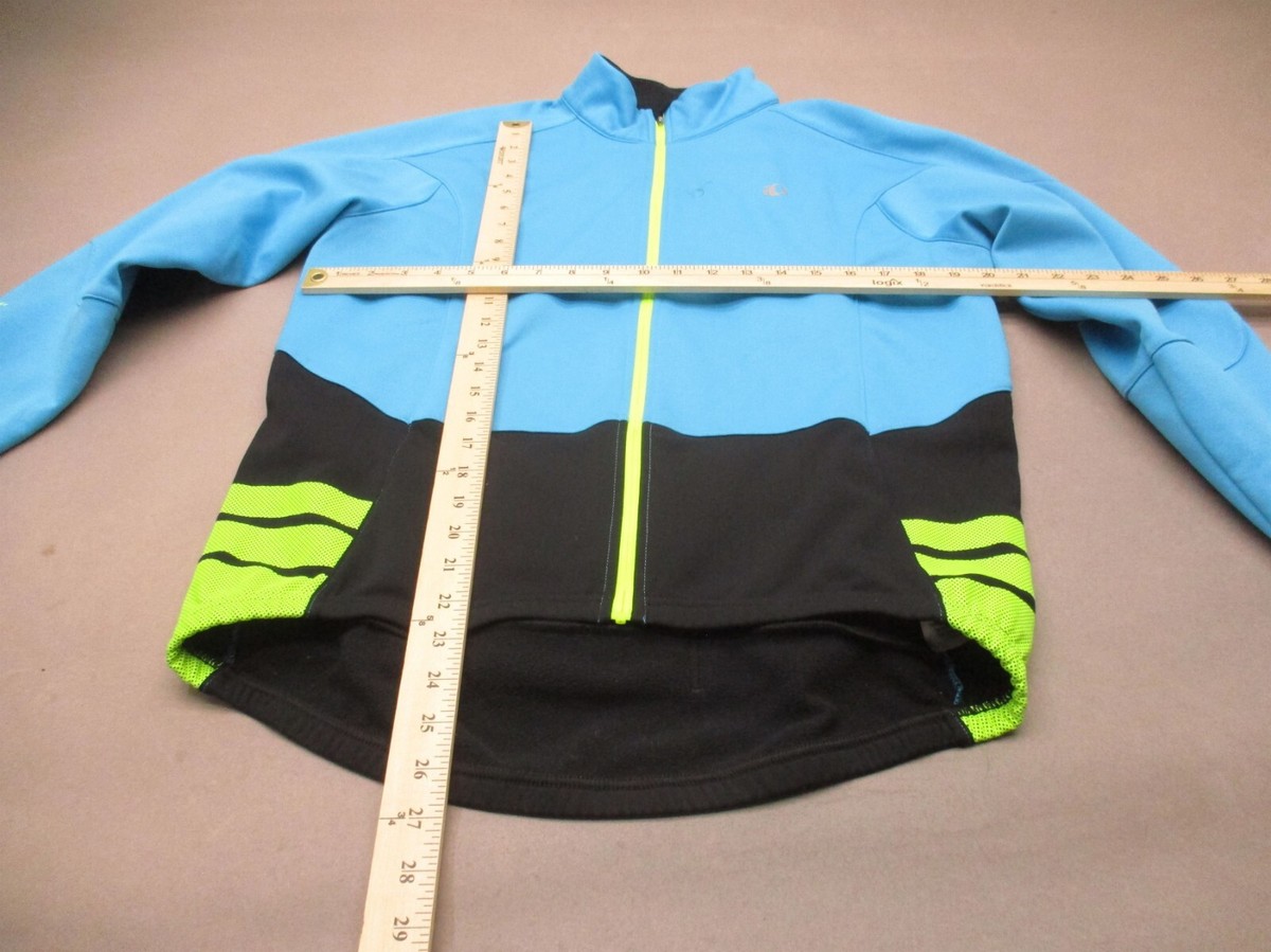 PEARL IZUMI Size L Mens Full Zip High Neck Back Zip Pocket