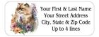 150 Persian Cat Flowers Mailing Return Address Labels Personalized