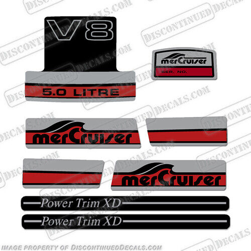 Kit de calcomanías para Mercruiser 5,0 litros Alpha One "V8" - Imagen 1 de 1