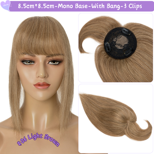 Free Part Hand-tied Lace Base Clip In Women's Topper Hair Piece Toupee Hairpiece - Picture 103 of 133