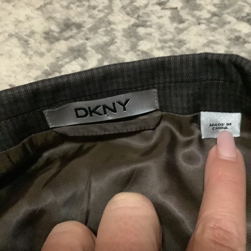 DKNY Sport Coat Mens Wool Check Gray 46R Jacket - Picture 5 of 10