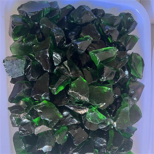 Rohes raues dunkelgrünes farbiges Glas Kristall Mineral Brocken Proben Haus 1 Stück - Bild 4 von 11
