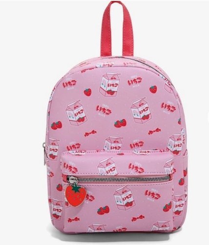 kawaii strawberry milk mini backpack pink hot topic brand new without tag - Picture 2 of 11