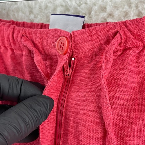 JM Collection Petite Pink 100% Linen Pants Womens High Rise Straight Leg Size PS - Picture 5 of 14