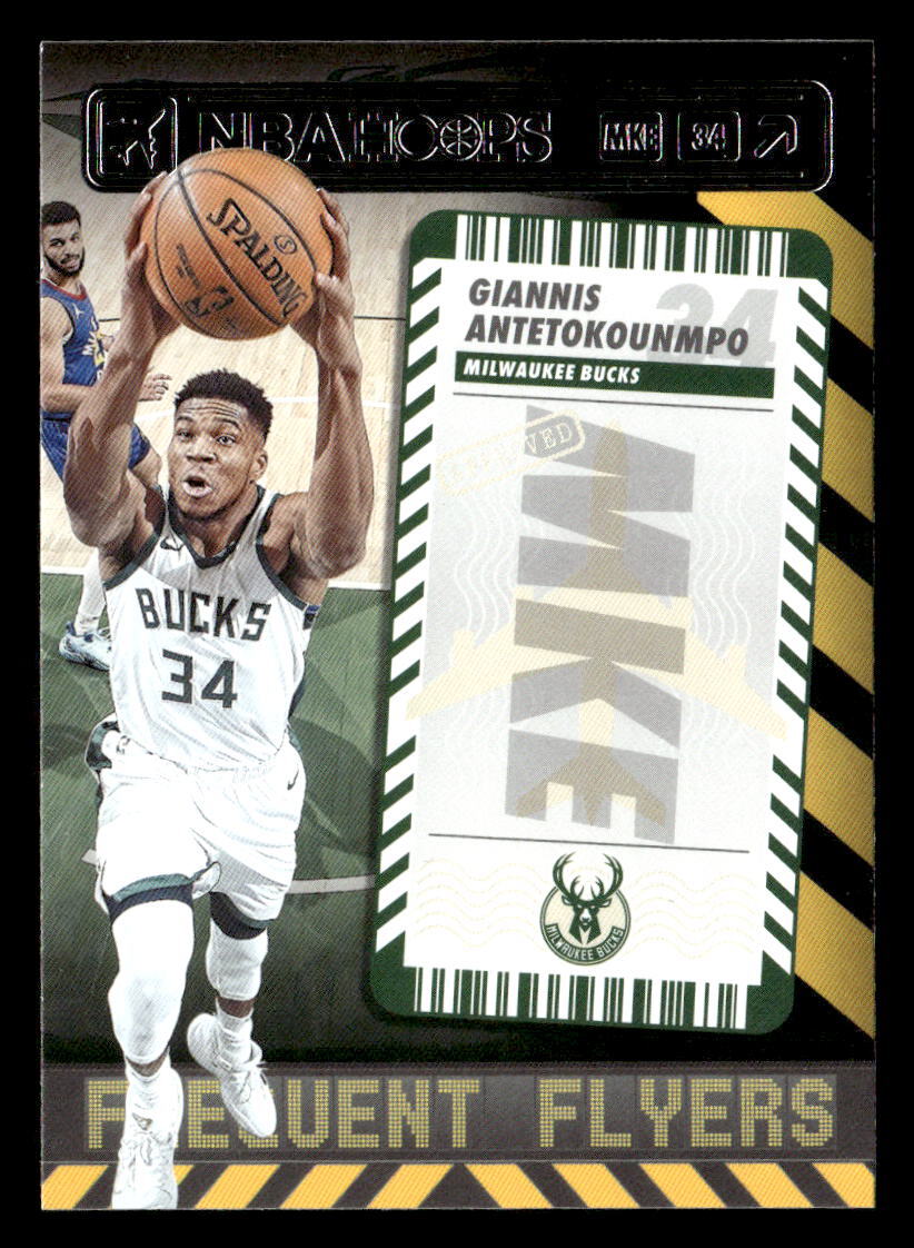 Giannis Antetokounmpo 2021 Hoops Frequent Flyers Card #2 Milwaukee