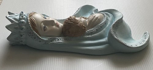 Madonna Jesus Chalkware  Wall Plaque Mother of Jesus Christ Figurine Religious - Bild 4 von 12