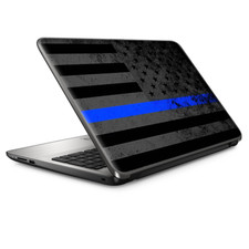 Laptop Skin Wrap Universal for 13 inch - thin blue line flag distressed