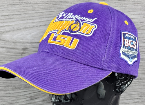 Vintage LSU Tigers Mütze Kappe BCS National Champions 2008 Erwachsenengröße - Bild 4 von 7