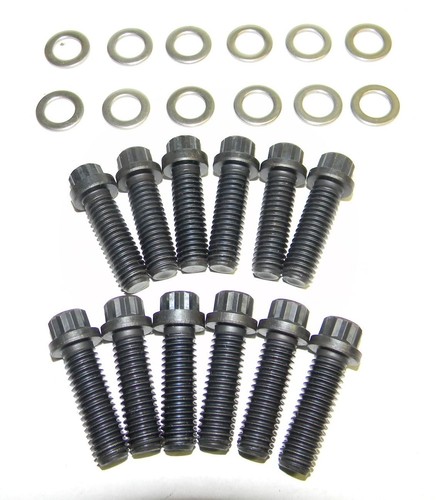 Chevy Small Block 12 Pt Bl Ox 170K PSI  Intake Manifold Bolt Kit Extra Long NEW - Foto 1 di 2