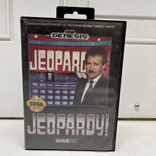 Jeopardy plastic box CIB Sega Genesis COMPLETE video game AUTHENTIC #43