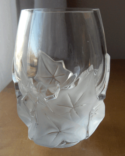 économies Vase Lalique Hedera~#12299~cristal~made in France~Vintage-NR