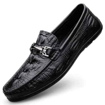 Genuine Leather Men Casual Shoe Loafer Moccasin Breathable Slip on Driving Shoes