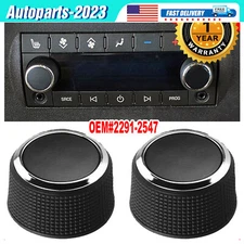 Pair fits For 2009-2013 Buick Encalve GMC Acadia Rear Control Knobs Audio Radio