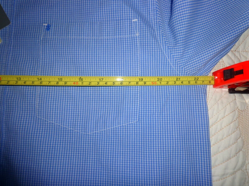 IZOD Men's Dress Shirt Classic Fit Stretch Blue Check L.Sleeves Sz M 100% Cotton - Picture 6 of 6