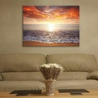 Glass Picture Toughened Wall Art Unique Decor Sea Waves Sunset Any Size