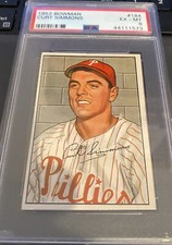 1952 Bowman Curt Simmons #184 PSA 6 “EX-MT” Philadelphia Phillies CENTERED STAR