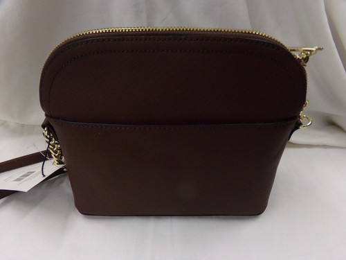 Steve Madden Chocolate Brown BMarilyn Crossbody Purse Faux Leather + Chain Strap - Picture 4 of 6