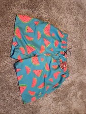 New AriZona Jeans Mens Swim Trunks Mesh Lined Pockets Watermelon L