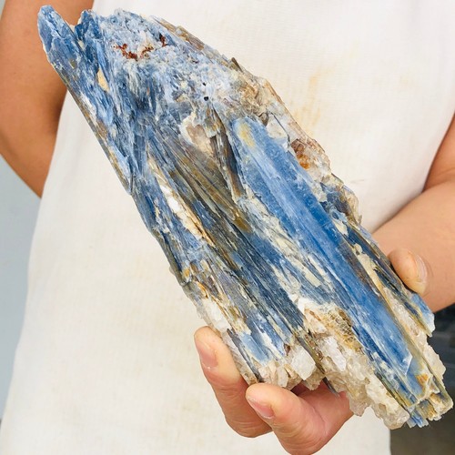 1310g Rare Natural Blue Kyanite with Quartz Crystal Specimen Rough AG332 - Picture 5 of 15