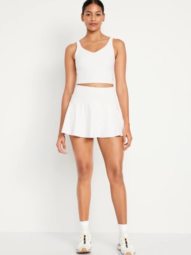 Old Navy Women’s High-Waisted PowerSoft Mini Skort Magnolia White Plus Size 3X