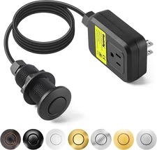 Garbage Disposal Air Switch Kit Sink Waste Disposal Long Stainless Steel Black