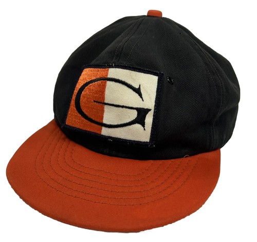 Vintage G Patch Logo Hat Cap Snap Back Orange & Black Patch One Size Adjustable - Bild 1 von 13