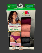 Fruit of the Loom 360 Stretch Comfort Cotton Bikini 6 Pack 9/2XL Multicolor