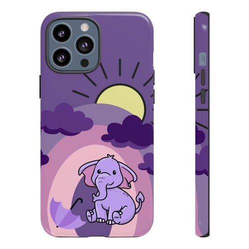 Lila Baby Elefant Regenbogen robuste Handyhülle für iPhone, Samsung Galaxy, Pixel - Bild 104 von 285