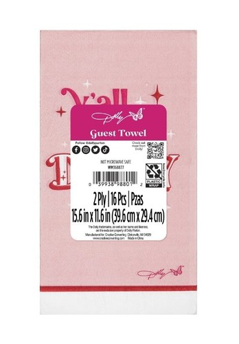 Dolly Parton Pink and Silver Foil "Ya'll Need Dolly" Napkins 15.6 x 11.6 16 Ct - Bild 2 von 2