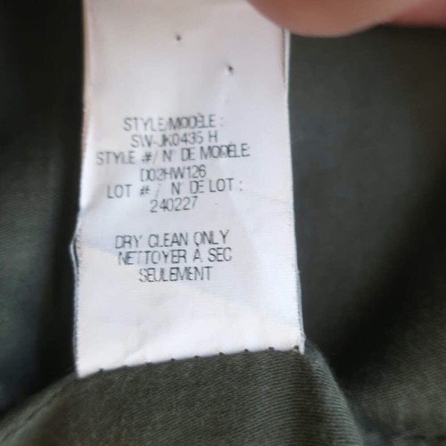 Helmut Lang Draped Moto Jacket Olive Stretch Cotton Size Small - Picture 8 of 8