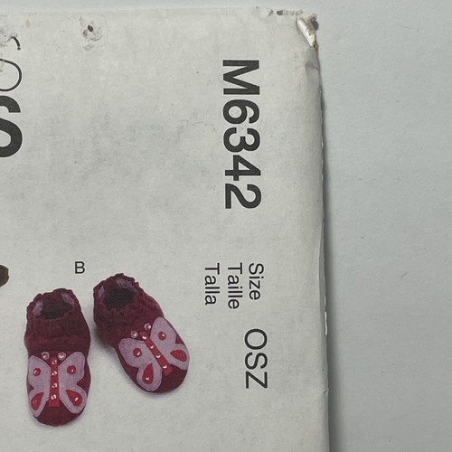 McCalls M6342 Cute Baby Shoes Booties Pattern Size OSZ - Picture 2 of 7