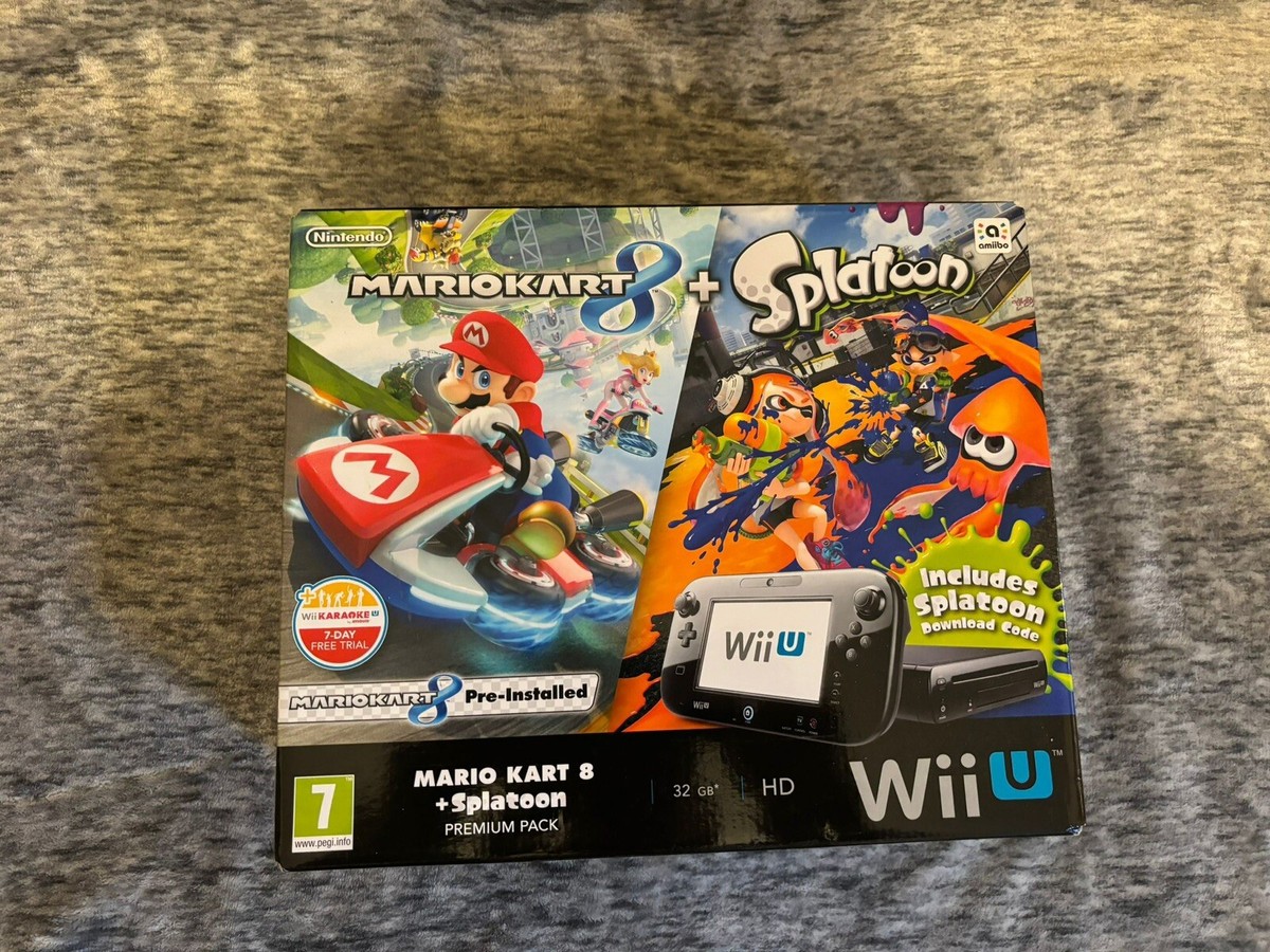 Nintendo Wii U 32GB Mario Kart 8 and Splatoon Premium Pack - Black