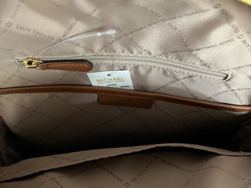 ZAINO MICHAEL KORS JAYCEE MEDIA TASCA ZIP MK GHIANDA MARRONE, BORSA SCUOLA - Foto 8 di 10