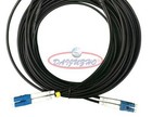 20M LC UPC to LC UPC Duplex Single Mode Black Armored PVC Fiber Patch Cord Cable