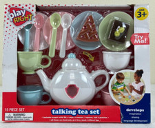 Musical Talking Tea Set NEW 5 pieces Light  Sound Play Right Ages 3  up Gift