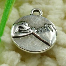 150 Pcs Tibetan Silver Hand In Hand Charms 17X15MM S1409 DIY Jewelry Making