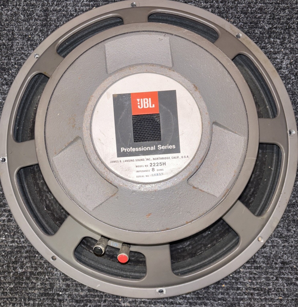JBL Professional 2225H スピーカー1本 JBL 2225H 15” Speaker Subwoofer 8 Ohm 500 Watt | eBay