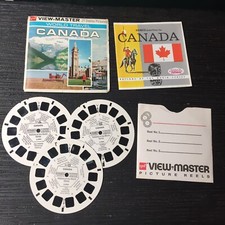 Vintage View-Master 3-Reel Set Canada World Travel Series Complete A259