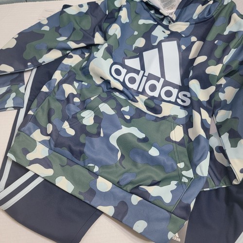 Adidas KIDS Long Sleeve Camo Printed Pullover Hoodie & JOGGER SET NEW WITH TAGS - Picture 11 of 11