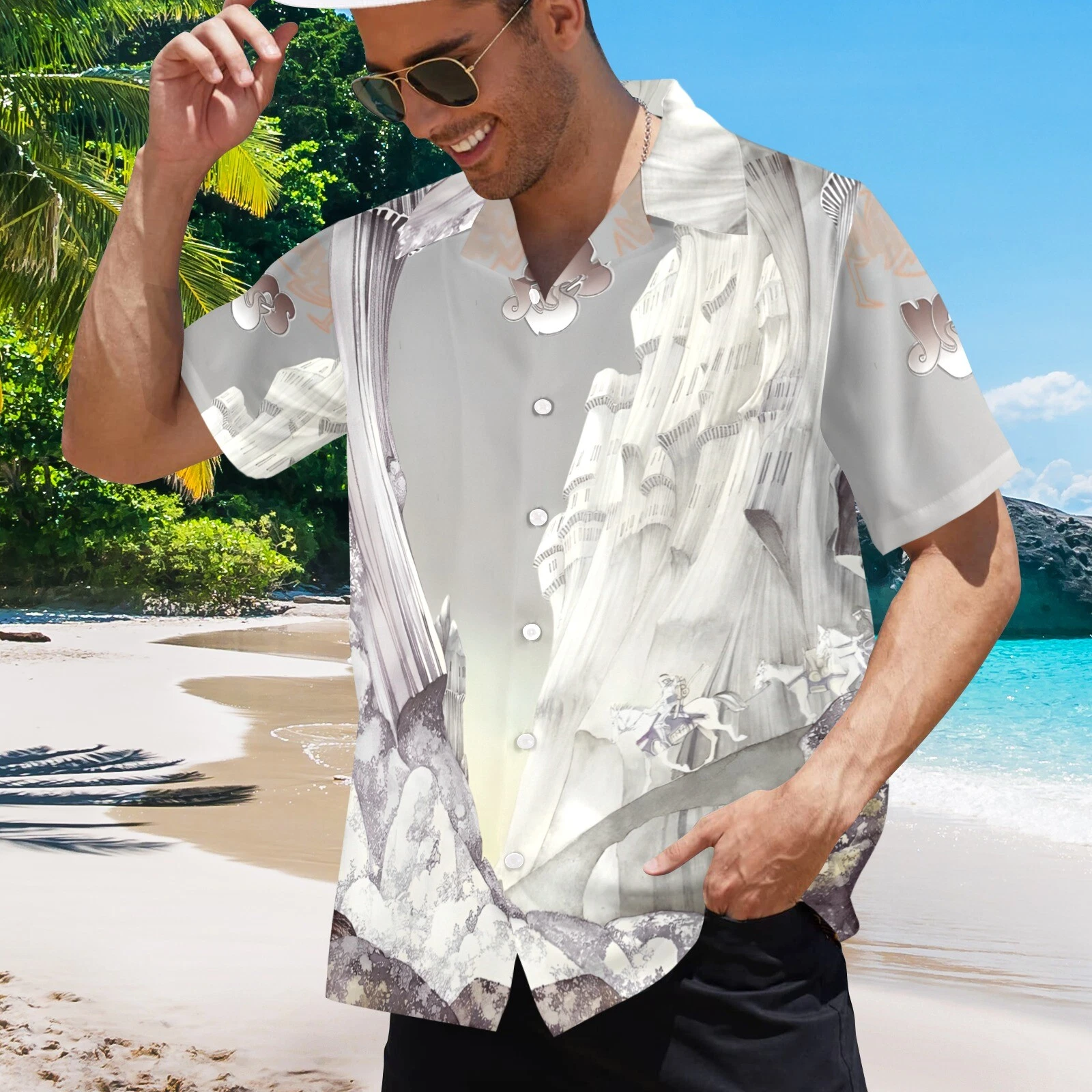 Hawaiian Button Shirt Rock Music. Relayer, Band Yes
Opens in a new window or tab