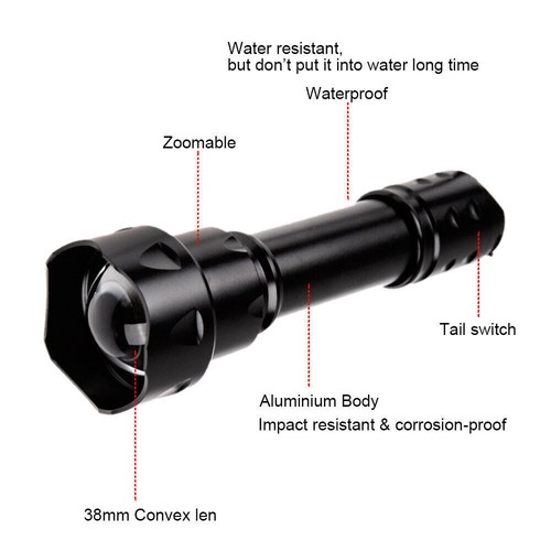 500 yardas láser infrarrojo IR 850nm/940nm LED luz de caza visión nocturna pistola antorcha1 - Imagen 42 de 96