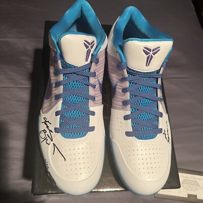 Kobe Bryant Autographed Nike Kobe 4 Protro Draft Day Shoes “20